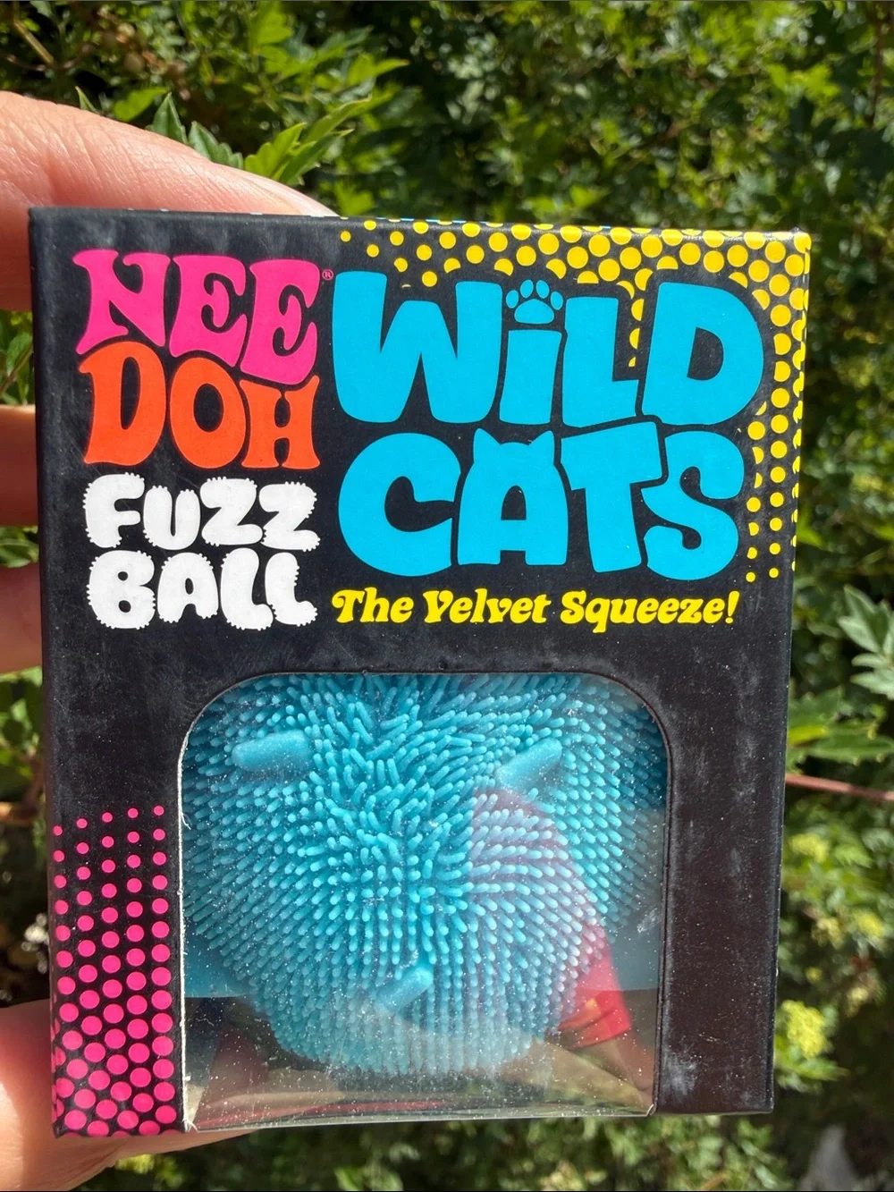 Wild Cats Fuzz Ball — Blue Velvet Squeeze Toy